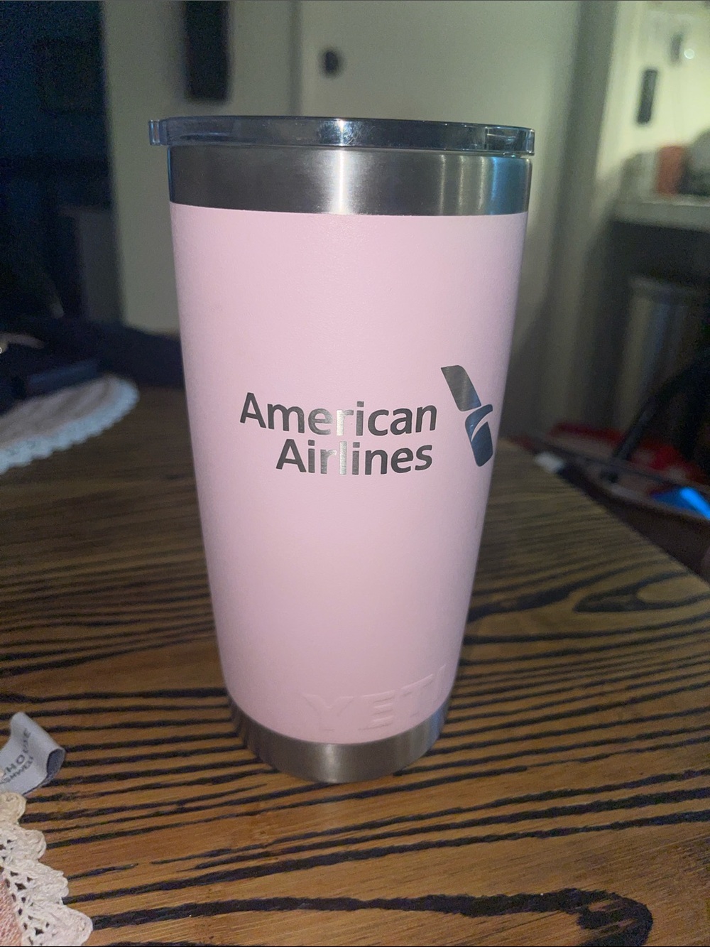 American Airlines Pink Travel Tumbler